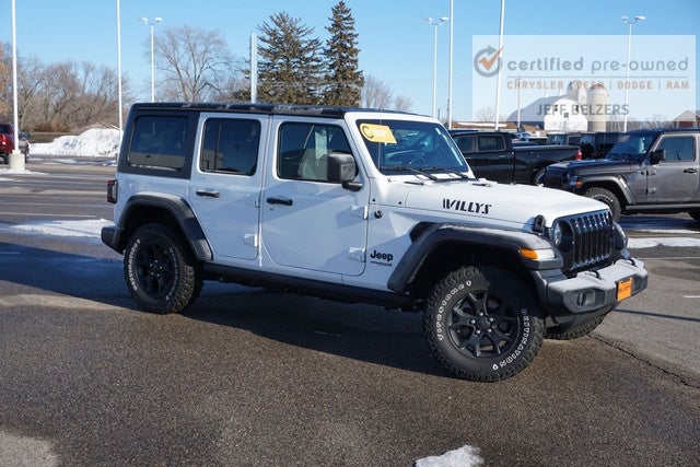 Used 2020 Jeep Wrangler Unlimited Willys with VIN 1C4HJXDG1LW188786 for sale in New Prague, Minnesota