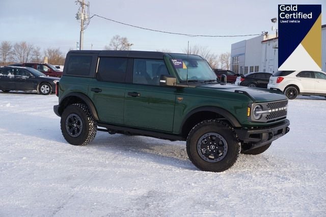 Certified 2022 Ford Bronco 4-Door Badlands with VIN 1FMEE5DP8NLB31481 for sale in New Prague, Minnesota