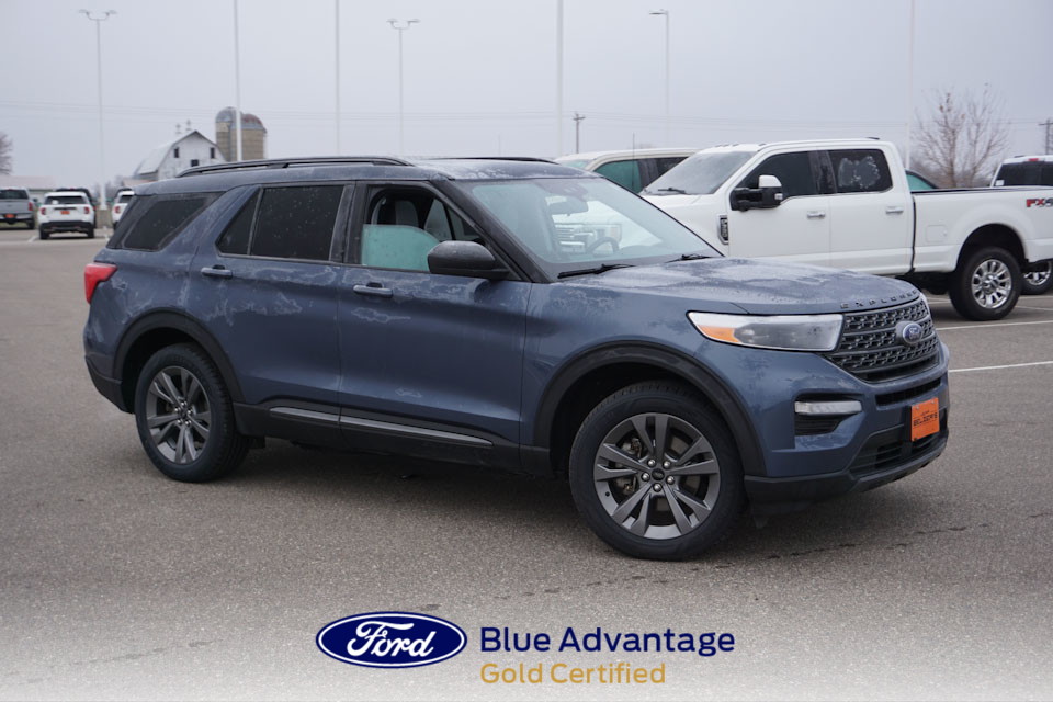 Used 2021 Ford Explorer XLT with VIN 1FMSK8DH2MGA25038 for sale in New Prague, Minnesota